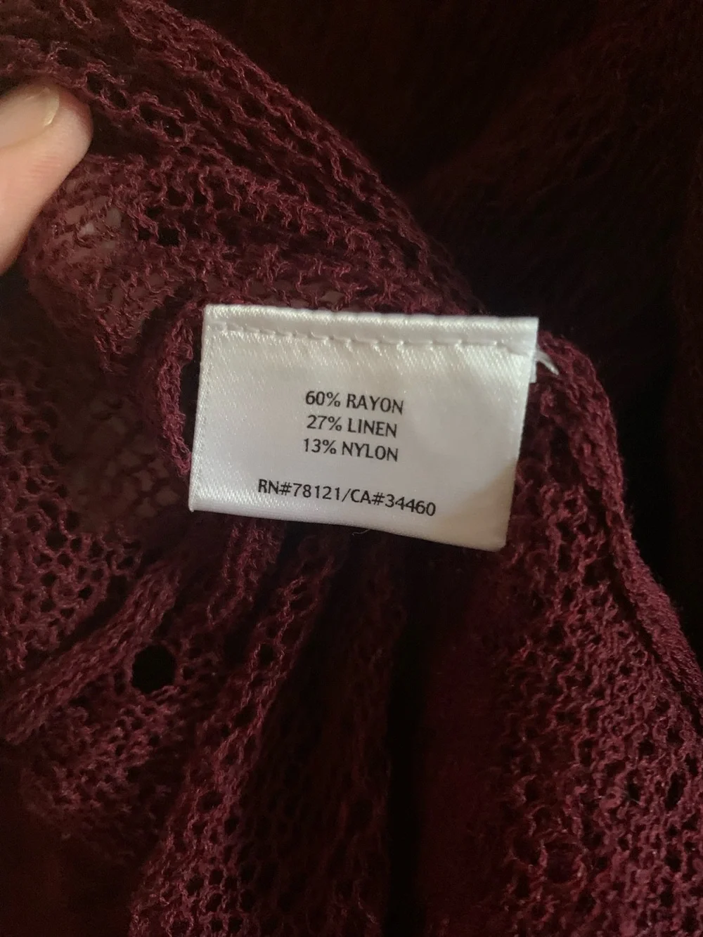 Eileen Fisher 2-Pc Twin Set Silk Top w/ Lace Cardigan Burgundy M/L